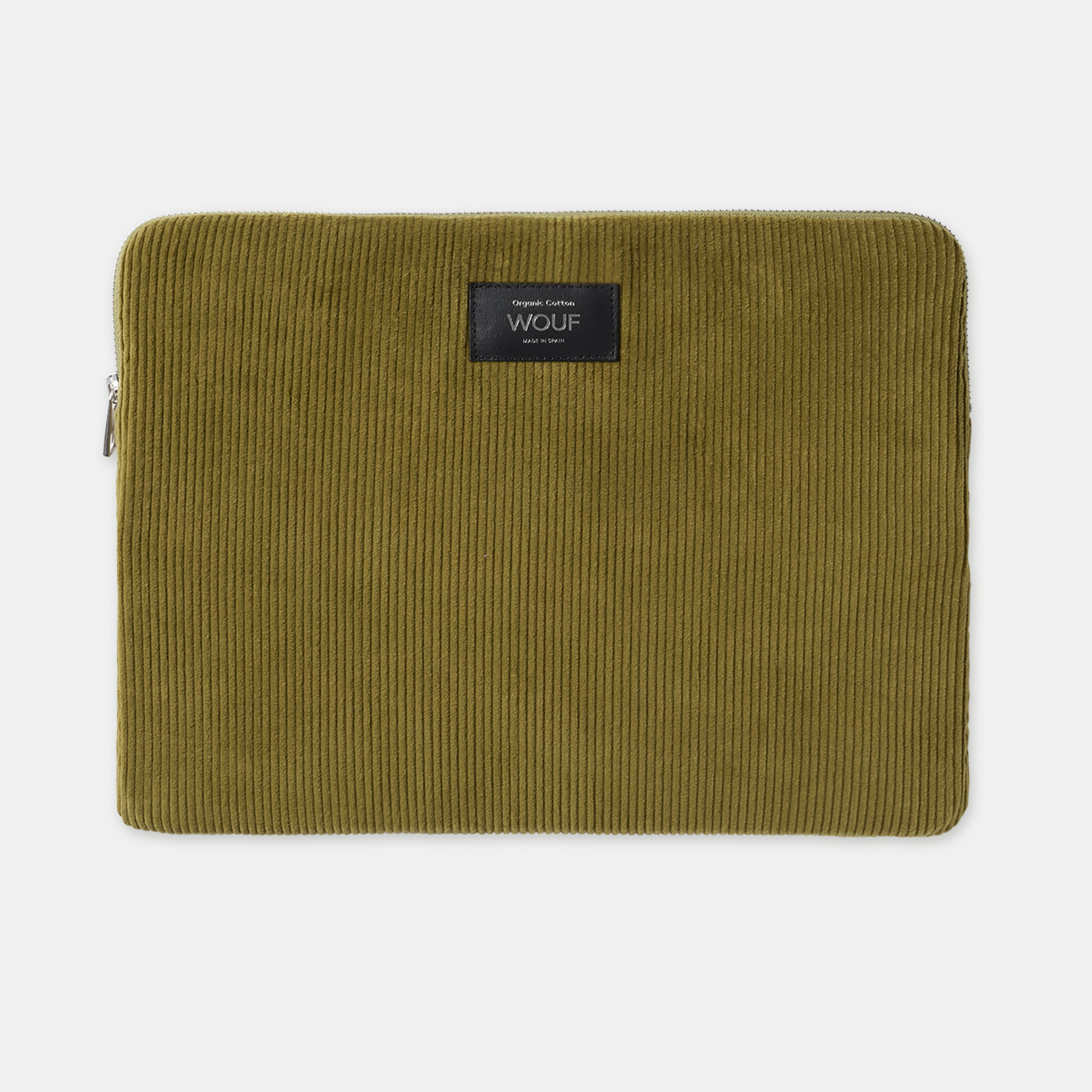 HousHousse pour ordinateur - Mac book air 13 et 14 pouces Velour - Olive - Wouf