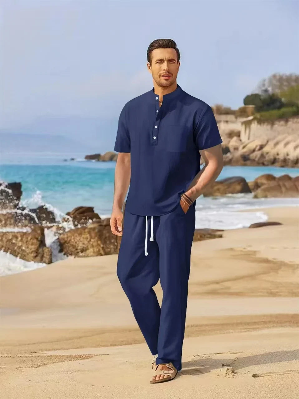 Jonathan Linen Shirt Set