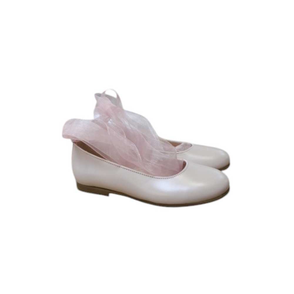 Panyno Ballerine Con Nastro Organza f3601 In Pelle
