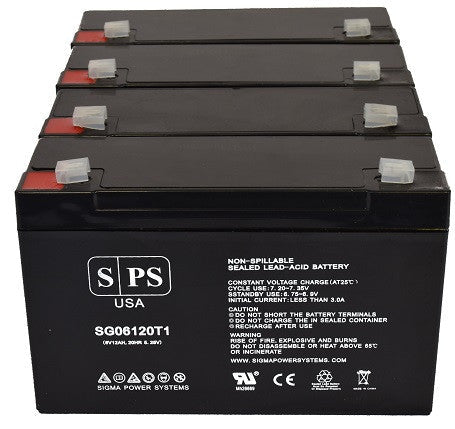 light alarms RPG2 6V 12Ah SPS Battery - 4 pack