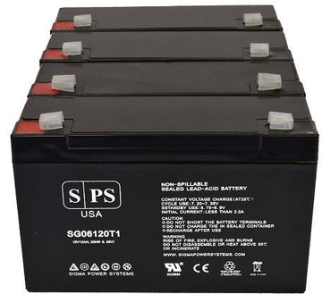light alarms RPG2 6V 12Ah SPS Battery - 4 pack