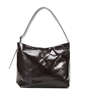 SISA SHOULDER BAG - CHOCOLATE CRINKLE-Handbags-Billini-Billini