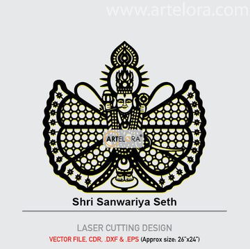 2D Modern Art Shri Sanwariya Seth
