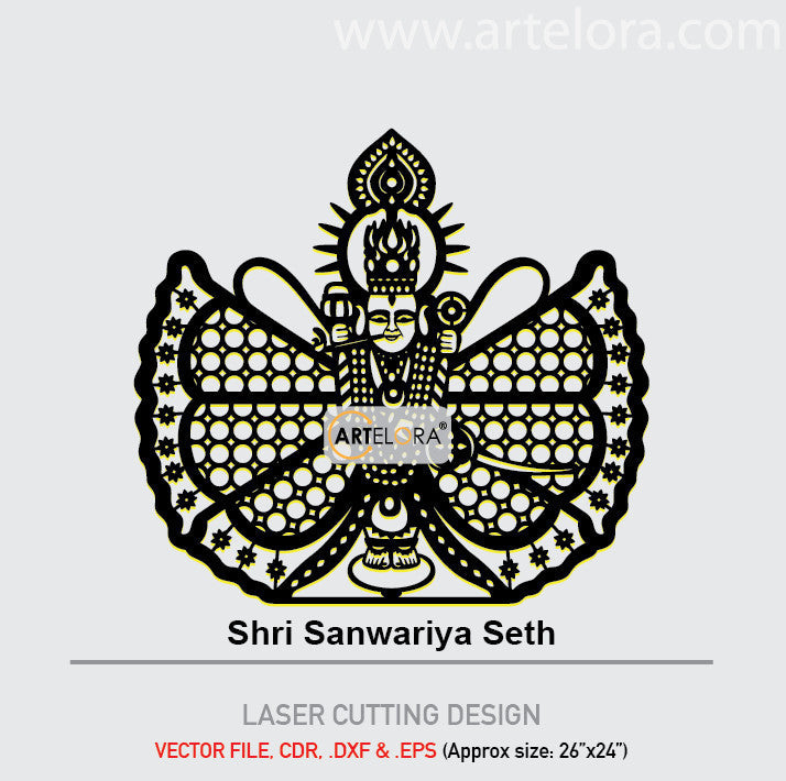 2D Modern Art Shri Sanwariya Seth