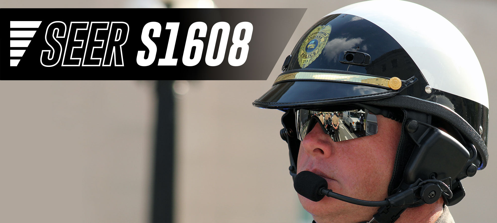 S1608 Half Shell Motorcycle Helmets for Police Officers