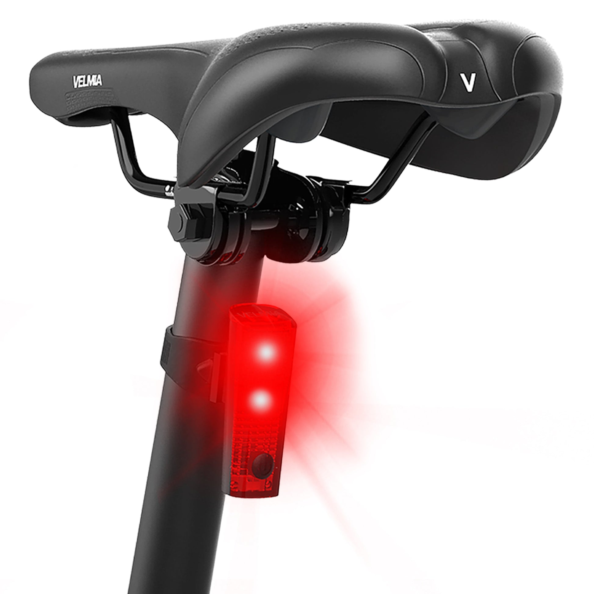 VELMIA Fahrrad Rücklicht mit Bremsanzeige (StVZO-zugelassen) - zeigt an, wenn du bremst!