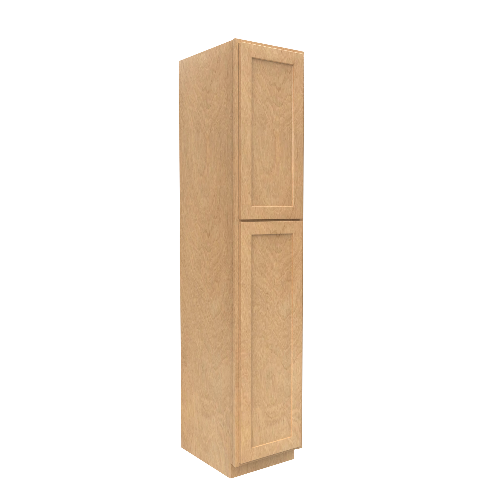 Slim Shaker Karamel - 18 Inch Single Door Pantry Tall Cabinet - 18" Width x 90" Height x 24" Depth