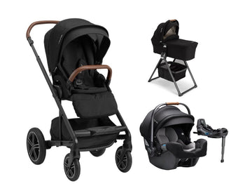Mixx Next + PIPA RX Travel System + MIXX Bassinet w/ Stand Strollers - Travel Systems Nuna Caviar / Cognac
