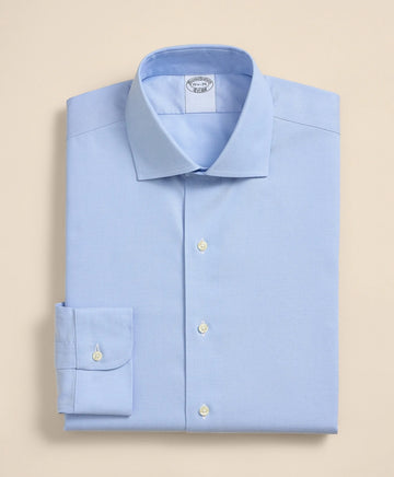 Brooks Brothers Men's Cotton Non-Iron Oxford Spread Collar Dress Shirt | Hydrangea