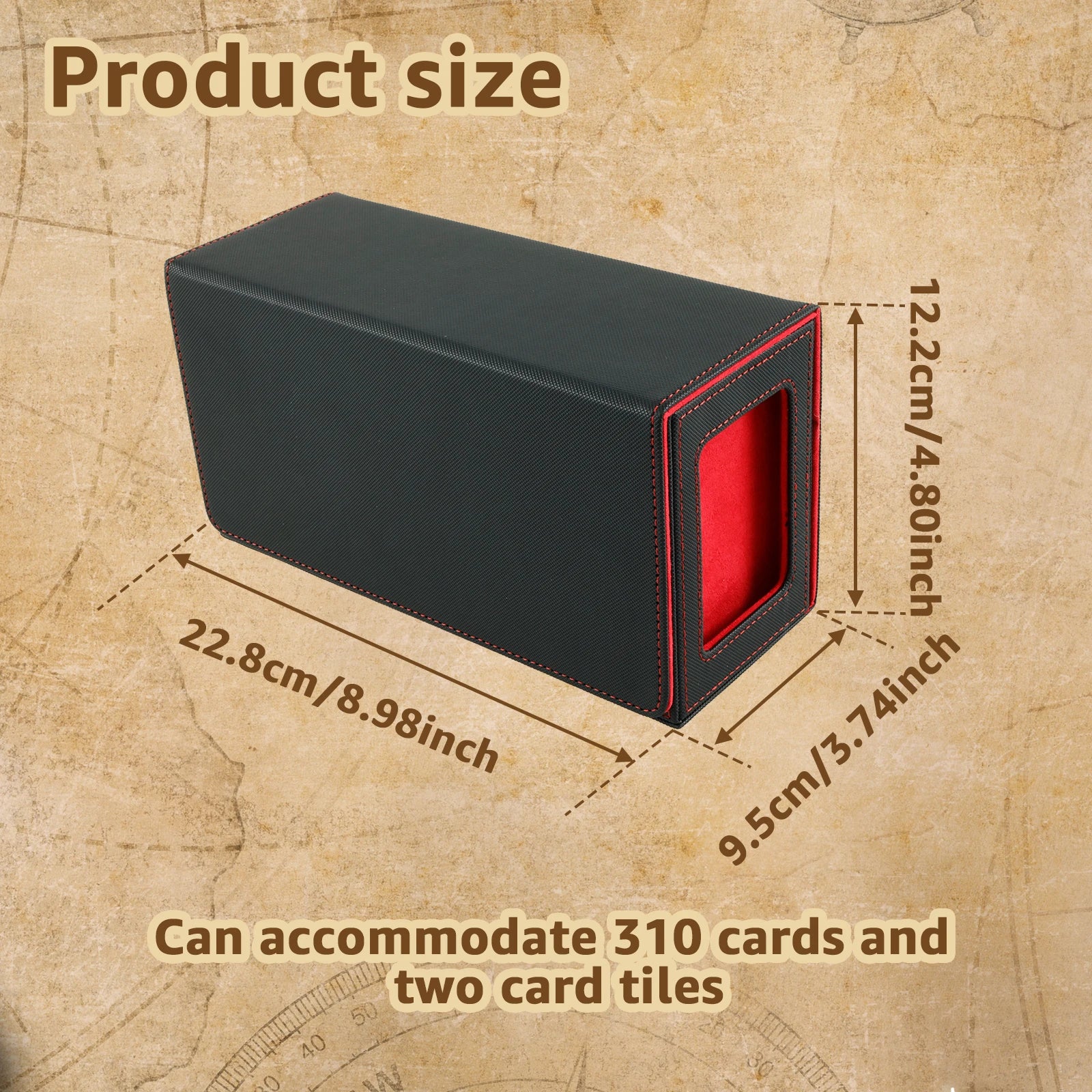 MTG Commander Deck Box With Display Window – Holds 100+ Double-Sleeved Cards, Magnetic Closure, Dice