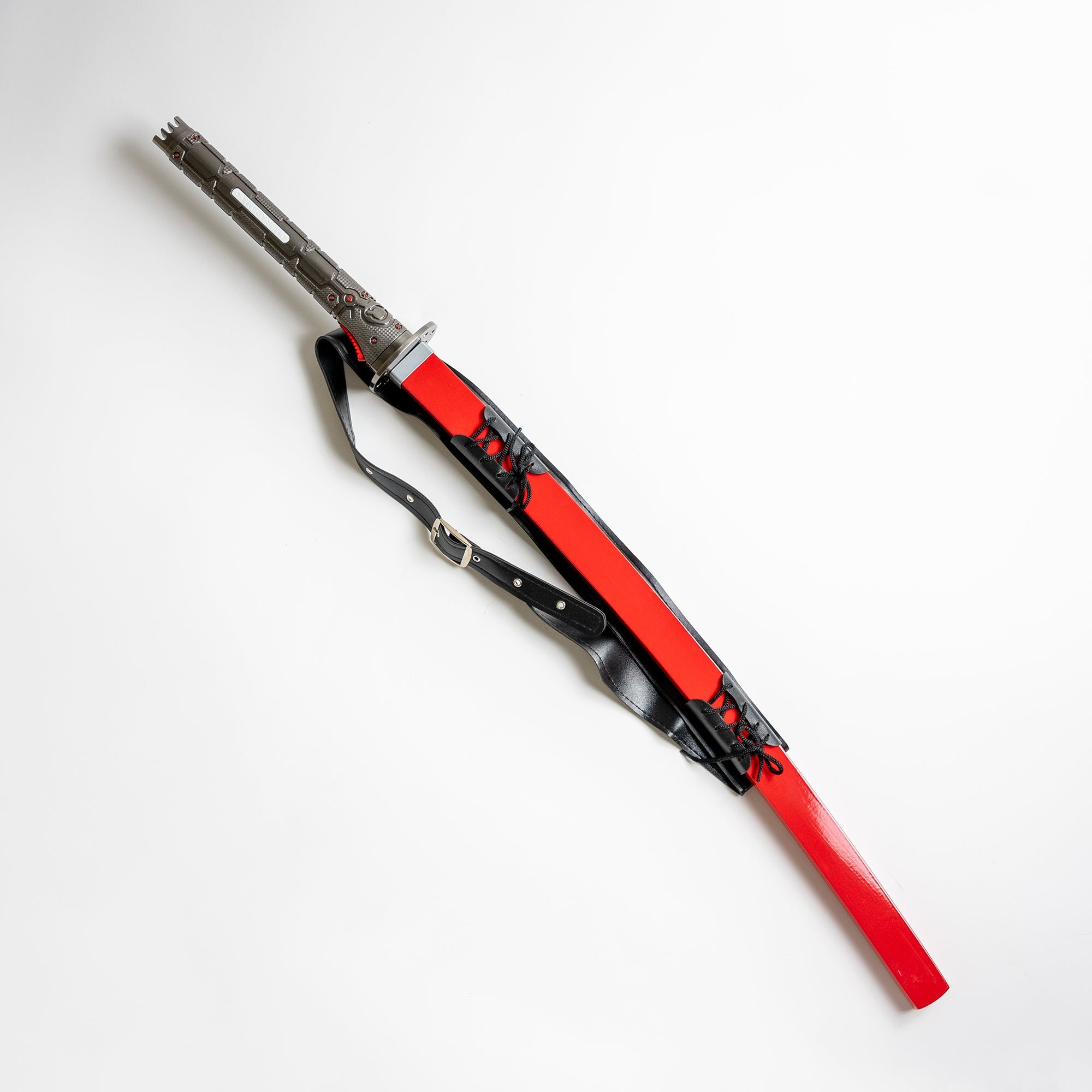 Samuel Rodrigues’ Murasama Sword  from Metal Gear Rising Revengeance, sheathed and with the leather strap.