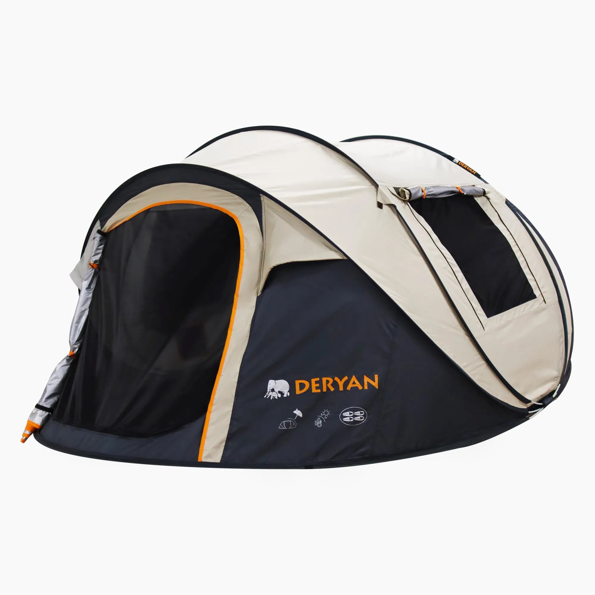 Pop-Up Luxury Tent, 4-person, quick-setup design, 8,000 mm water column, compact and lightweight