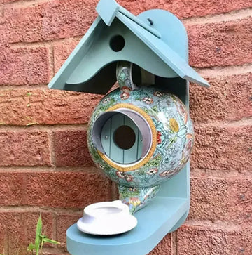 Theepot Vogelhuisje - Kleurrijk en Comfortabel voor Vogels, Het Hele Jaar Door - Bliss Home