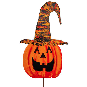 Jack O' Lantern with Black Raggedy Hat