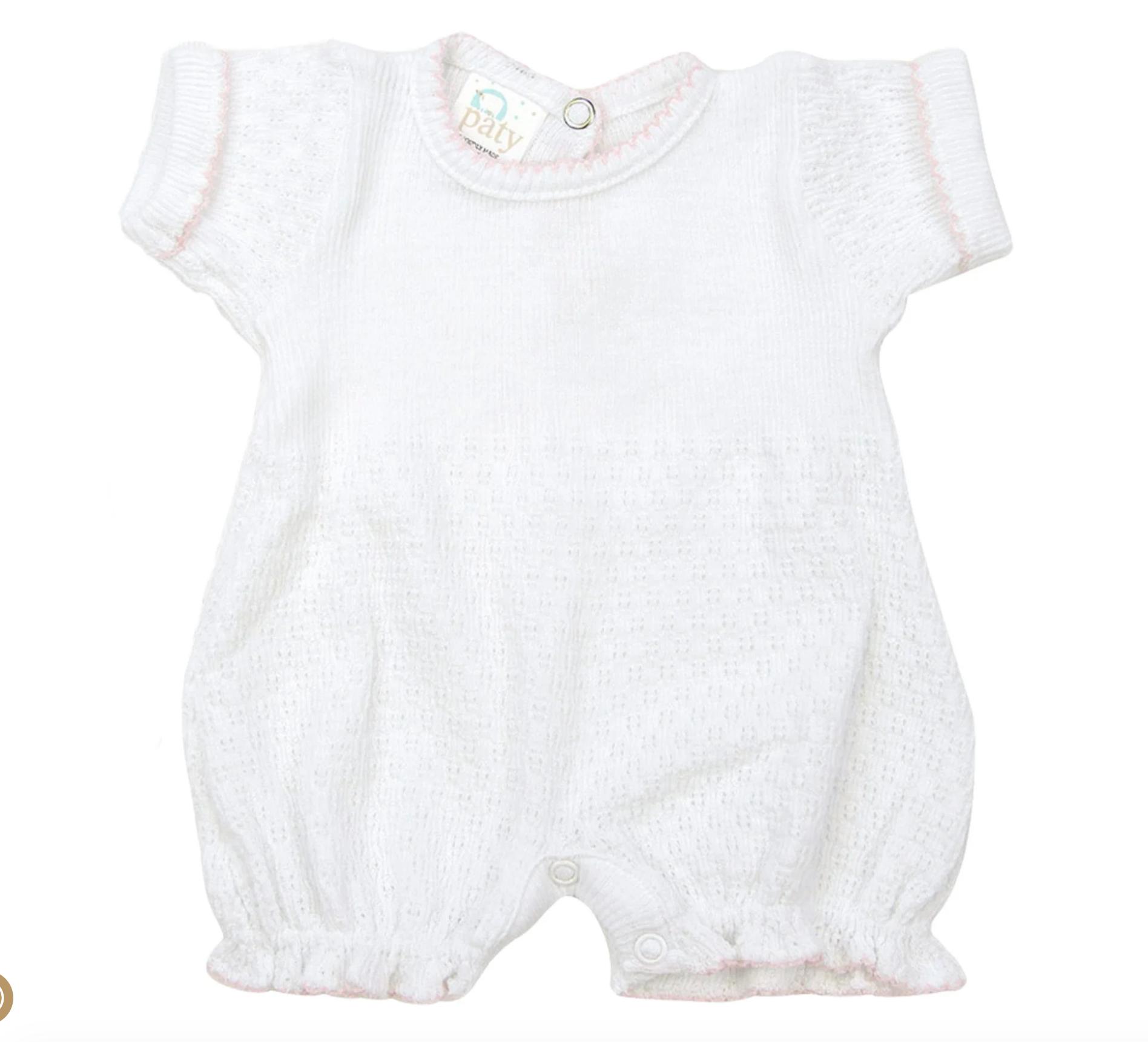 Paty Knit Ruffle Hem Bubble-Pink,NB