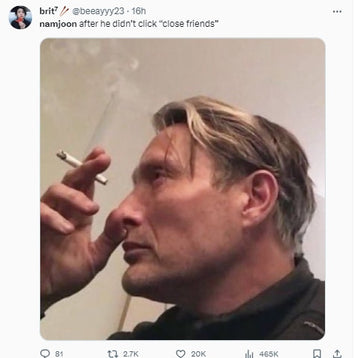 BTS' RM Kim Namjoon shares picture of him smoking, deletes it later. Fans  are divided bts leader smoking bts members smoking