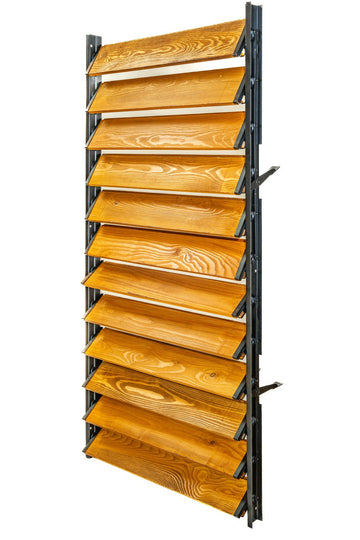 FLEX-WOOD® - Żaluzje tarasowe - aluminiowy mechanizm i deseczki 120cm - zestaw