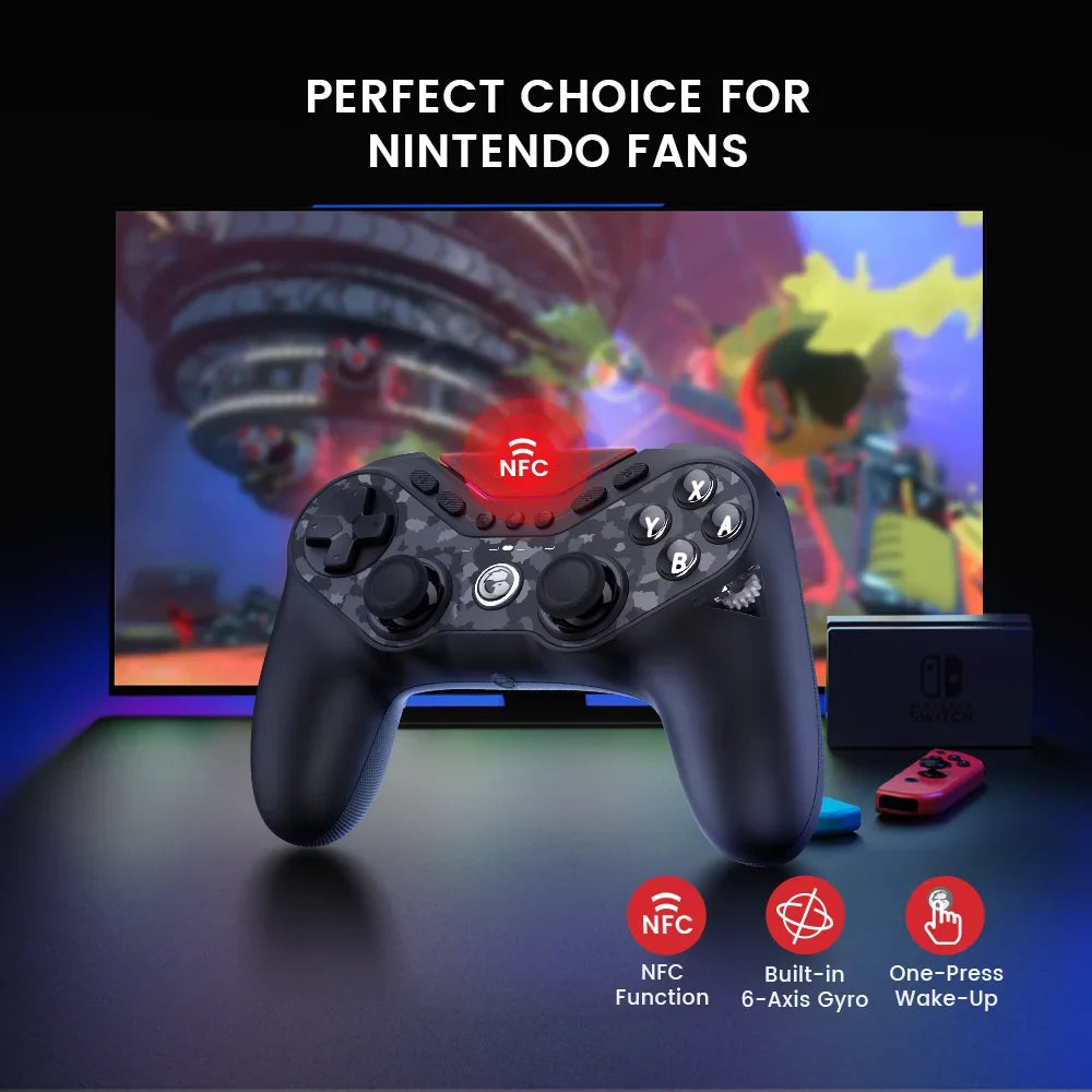 GameSir Tarantula Pro Switch controller Hall Effect gamepad with 9 mappable buttons for Nintendo Switch iPhone Android cellphone