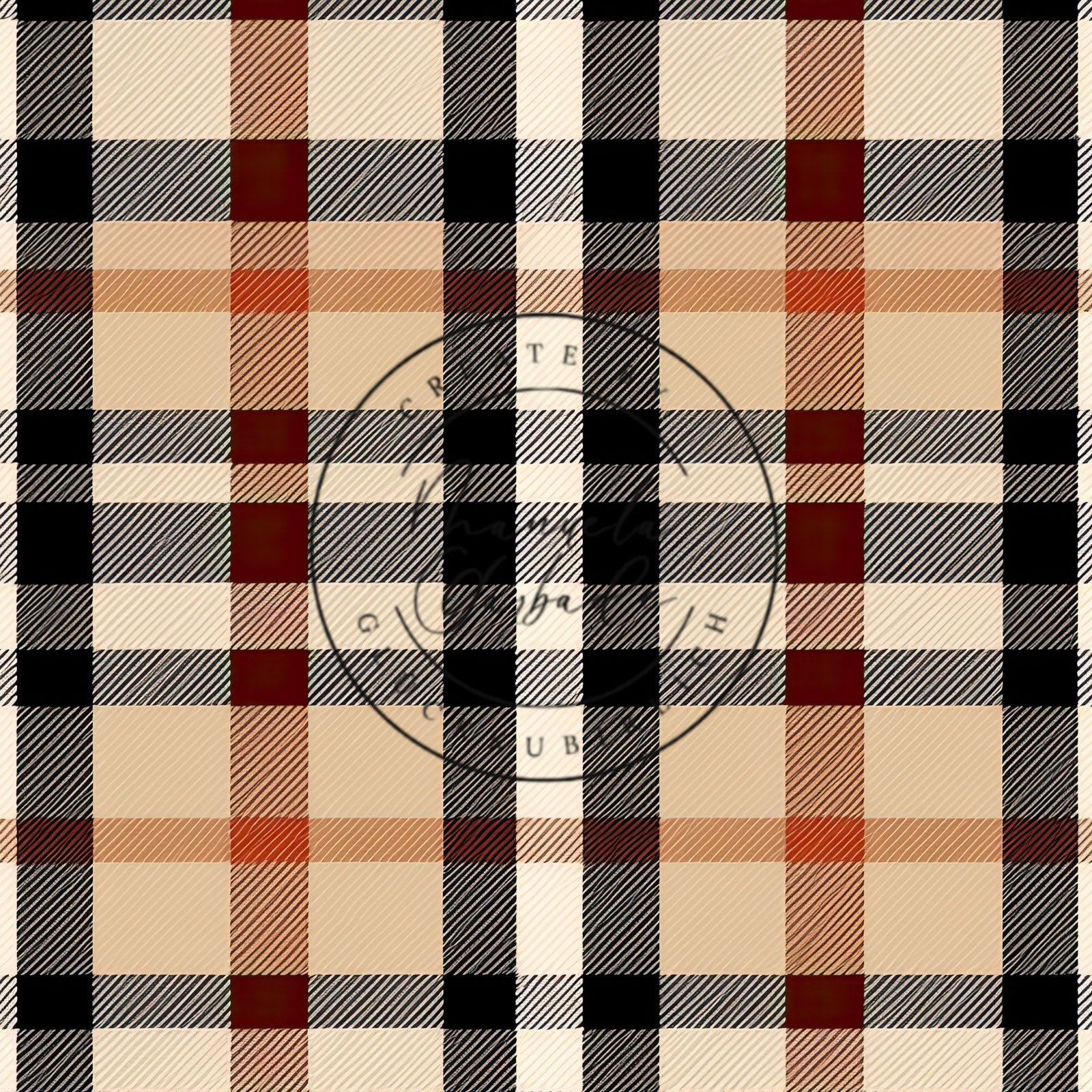 Scottish Karo beige braun