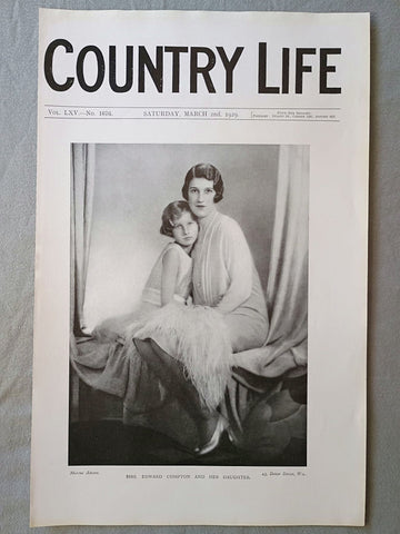 Sylvia Compton nee Farquharson and Mary Compton, Country Life Magazine Portrait, Frontispiece, March 2 1929. LXV No. 1676

The featured frontispiece this week is a portrait of Mrs. Edward Compton with her little daughter Mary