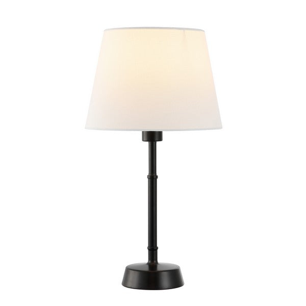 Nysa Table Lamp in Black with Off White Cotton Shade