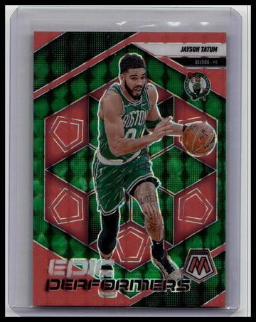 2024-25 Panini Mosaic Epic Performers Red Fluorescent /75 Jayson Tatum Celtics