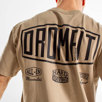 T-shirt Oversize Heavy Faded Unisexe | Route 66 | Khaki