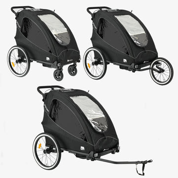 Deryan – Kinderwagen – Jogging-Kinderwagen Schwarz