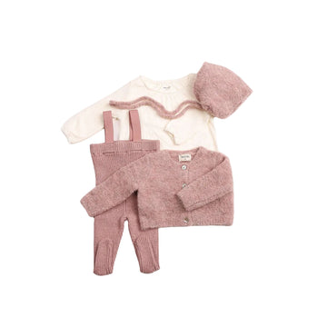 Bee & Dee Textured wool rose ensemble set