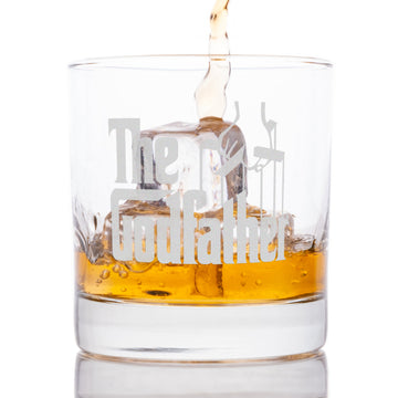 The Godfather Movie Rocks Glass with Quote,"It's not personal Sonny. It's strictly business." ~ Michael Officially Licensed