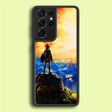 The Legend of Zelda Painting Samsung Galaxy S25 Ultra Case-Rubber / Black (2D Case)-Xtracase