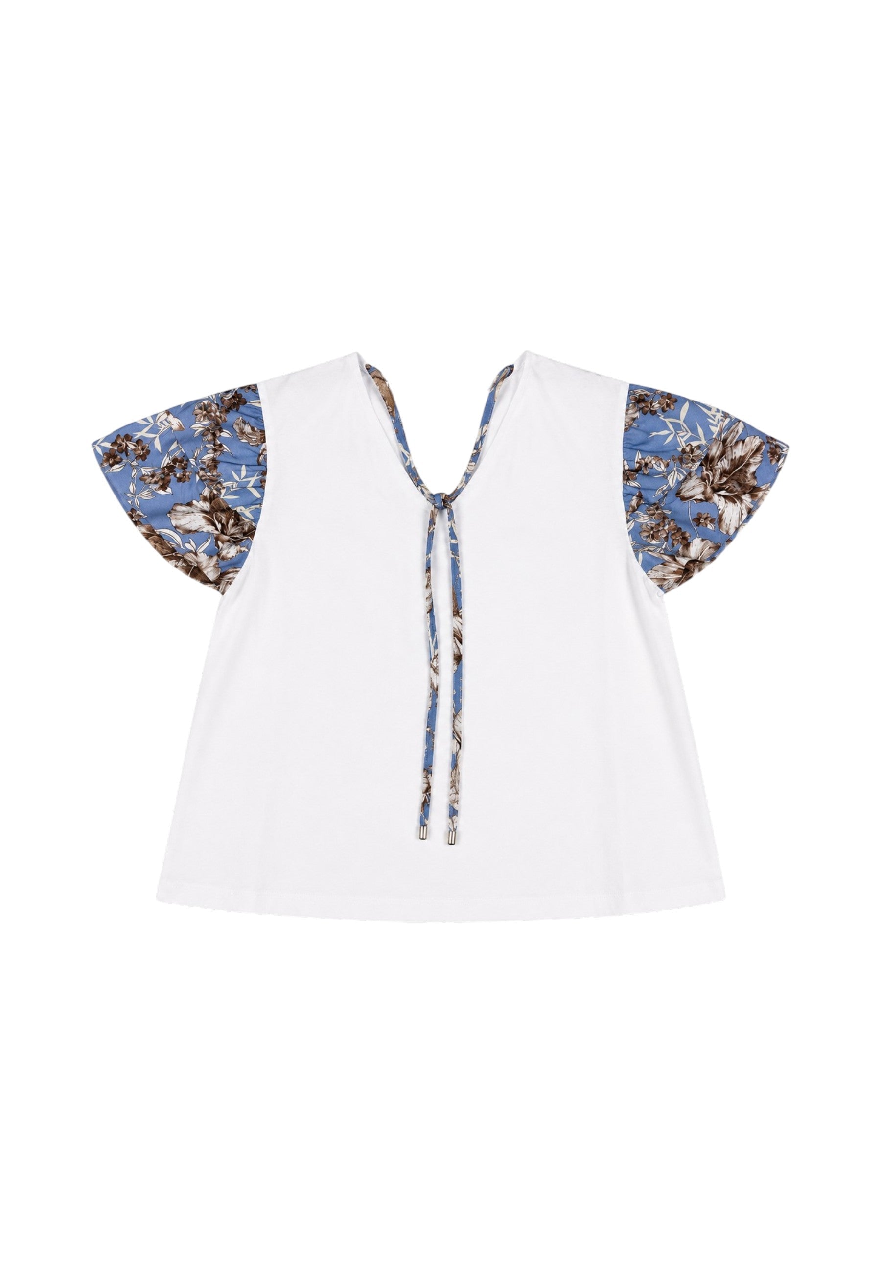 T-Shirt Manica Corta Donna Liu Jo Brown Blue Wave Lily  WA6513J6308