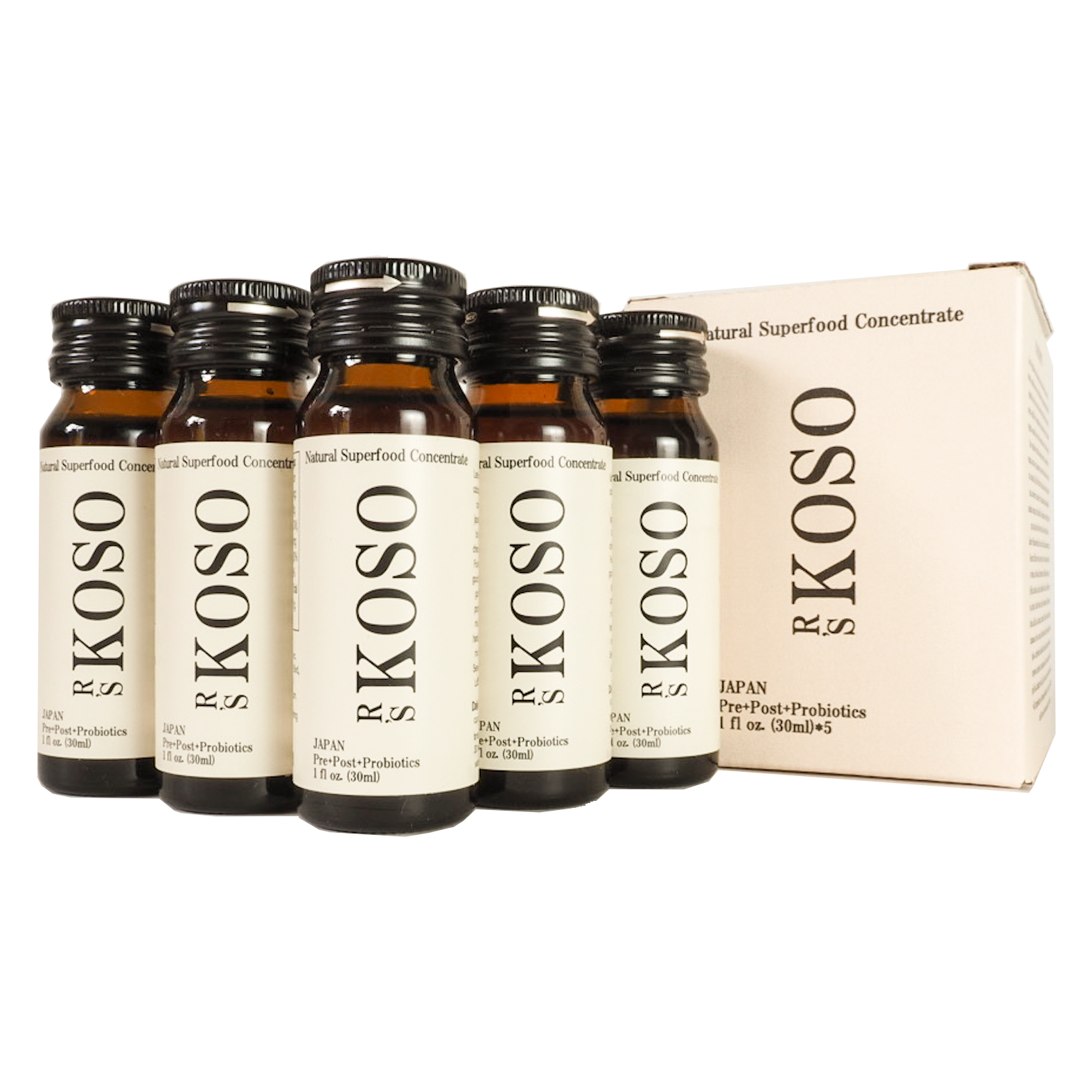 Travel Pack - Japanese Postbiotic Drink (30ml/1oz × 5 bottles) - R's KOSO - Concentrated