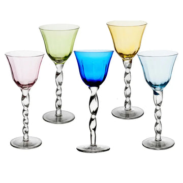 Twisted Stem Wine Glass