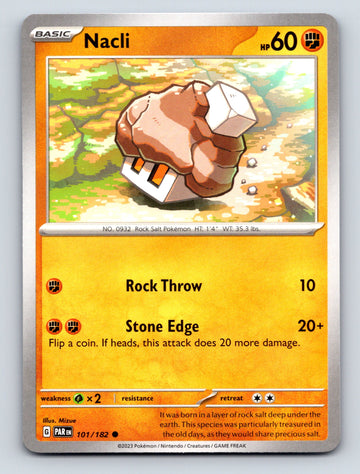 Basic Nacli HP 60 Rock Throw Stone Edge Rarity Brown Rocky Pokémon