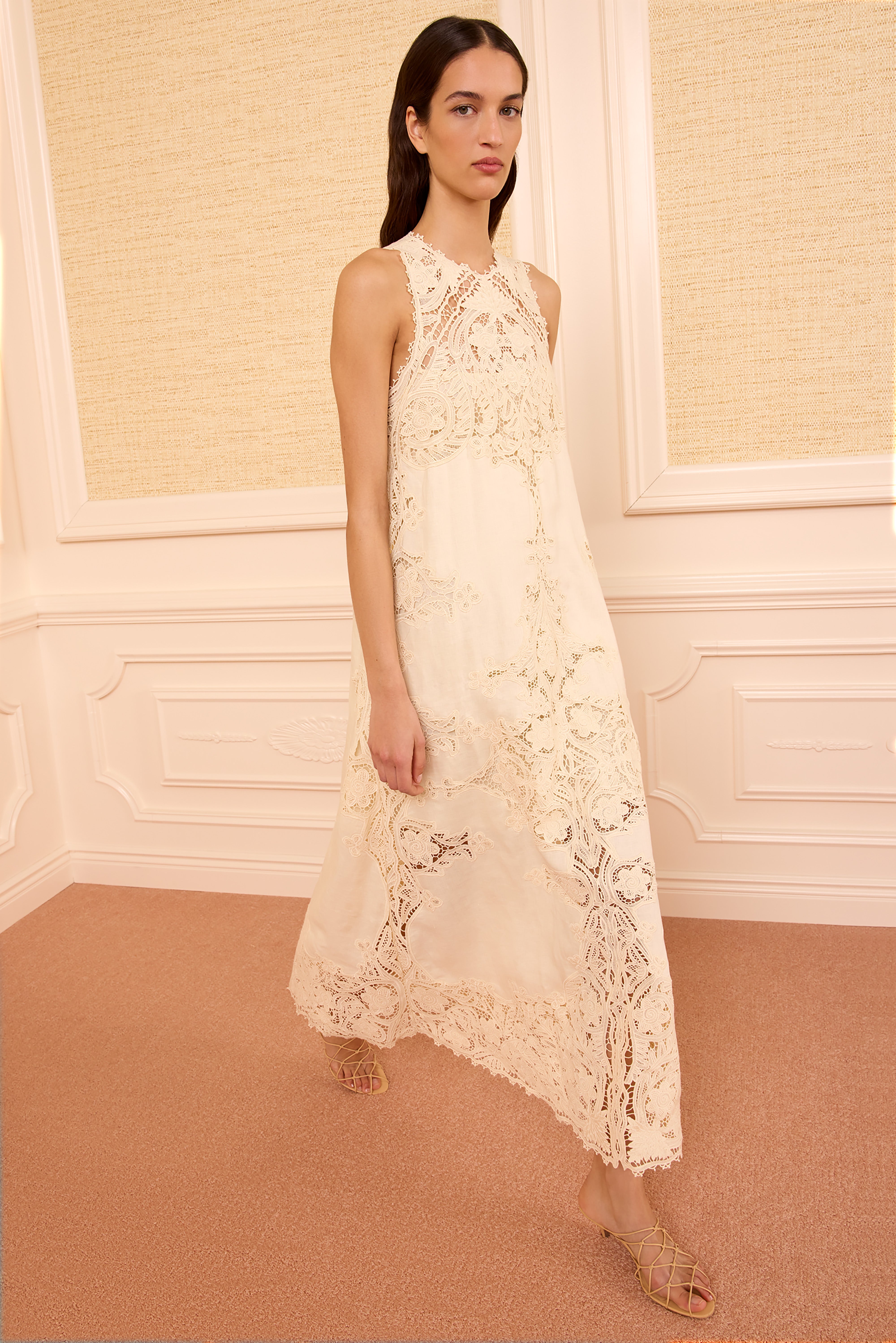 Coralite Linen Dress - Ivory