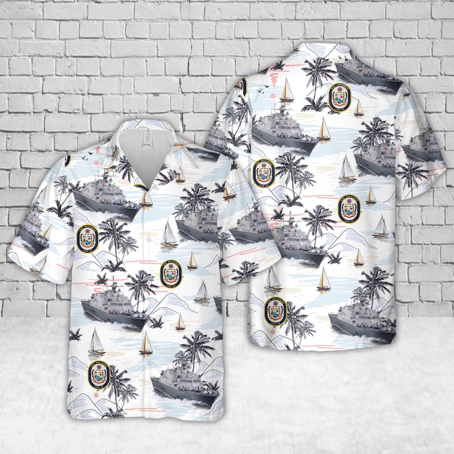 US Navy USS Billings (LCS-15) Freedom-class littoral combat ship Hawaiian Shirt