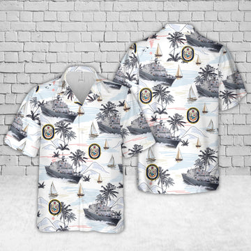 US Navy USS Billings (LCS-15) Freedom-class littoral combat ship Hawaiian Shirt