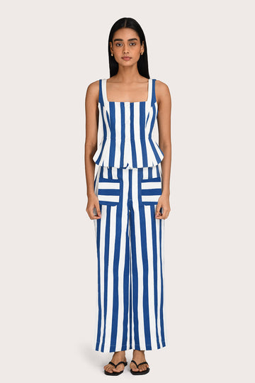 Livia Pant - Lapis Stripe