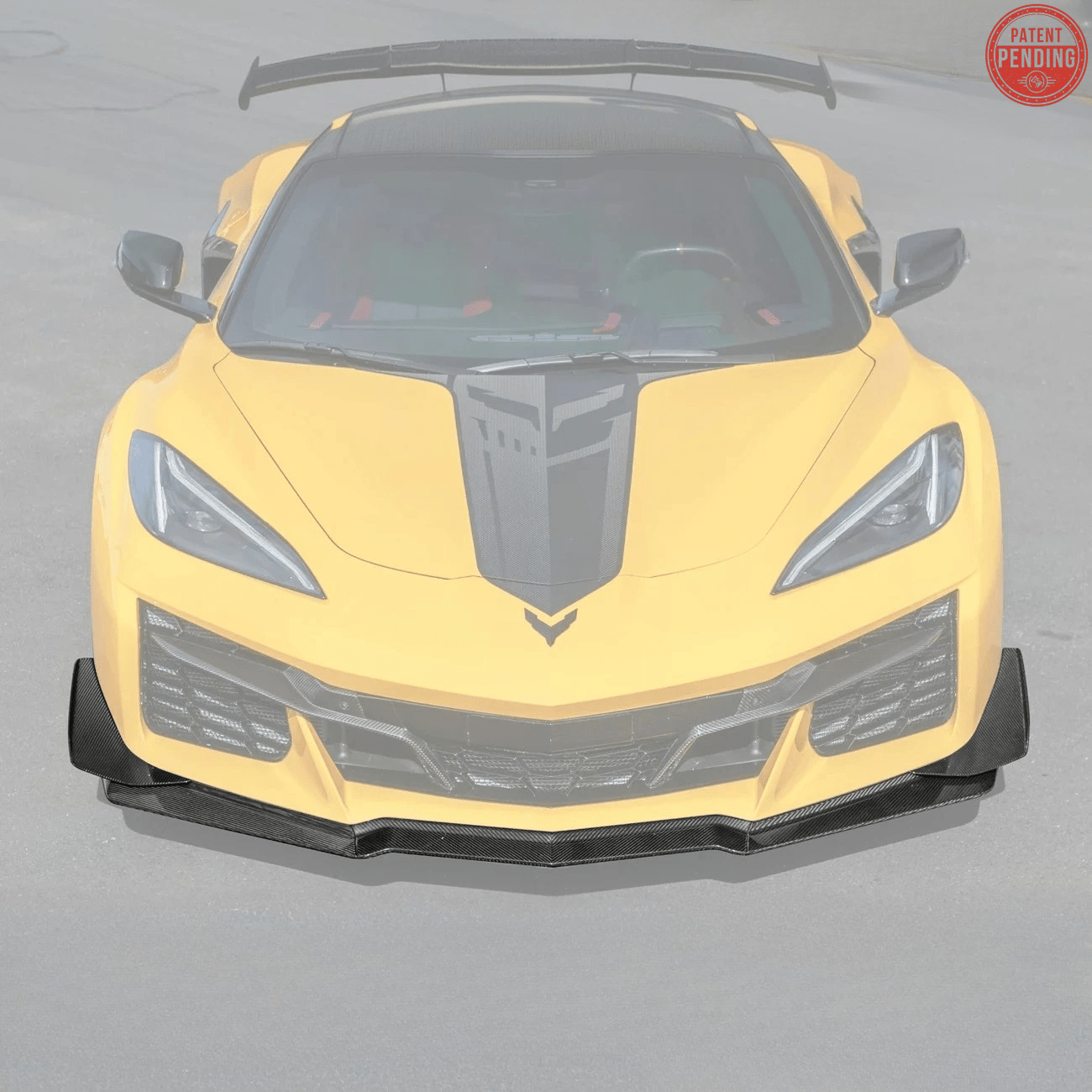 Chevrolet Corvette C8 Z06 E-Ray Z07 Extended Package Dry Carbon Fiber Front Splitter Canards Kit 2023-Up