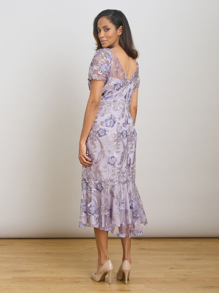 Buy Gina Bacconi Purple Mildred Lace Midi Dress from Next USA