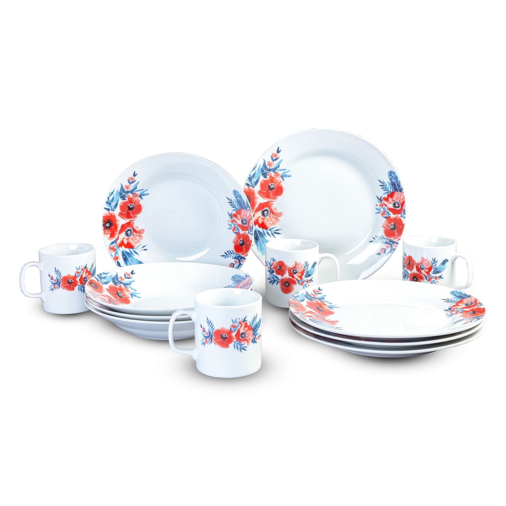 Vajilla de Porcelana 12 piezas | Eva