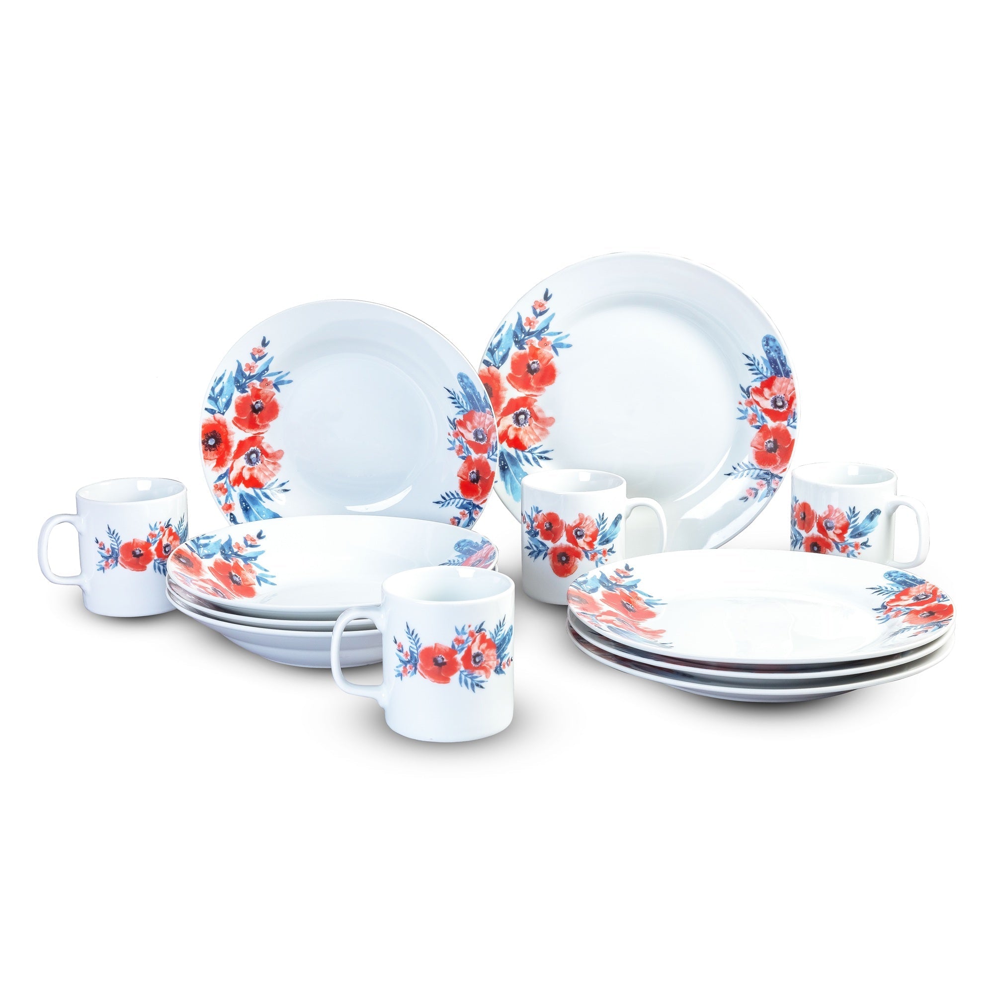Vajilla de Porcelana 12 piezas | Eva