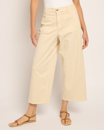 Alabaster $|& Another Love Nicole Patch Pocket Crop Pant - SOF Front