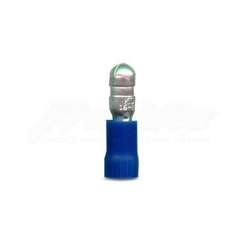 DNA WCI136 4mm Blue Male Bullet Crimp Terminals - 100 Pieces