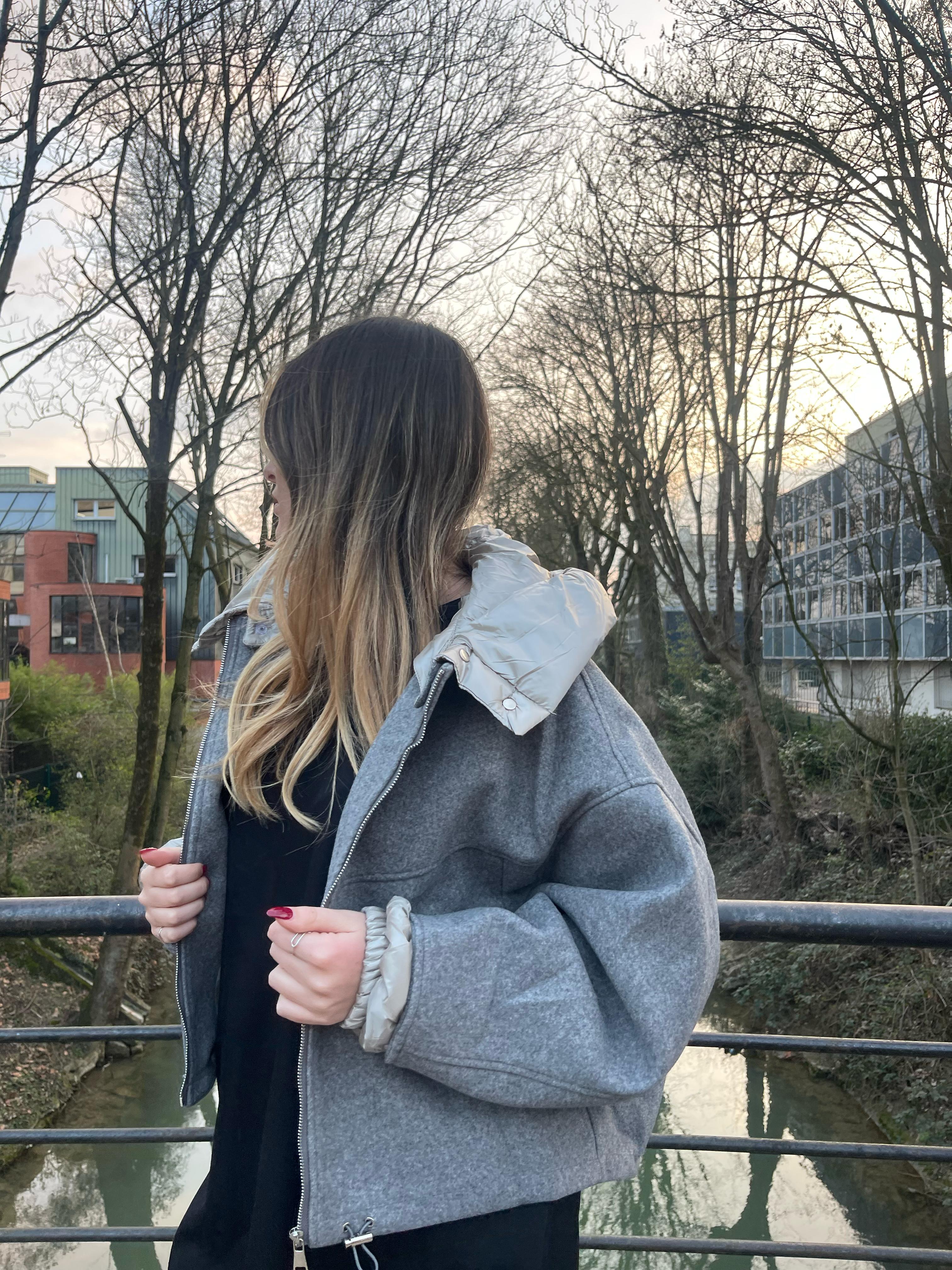 Veste style bomber à capuche
