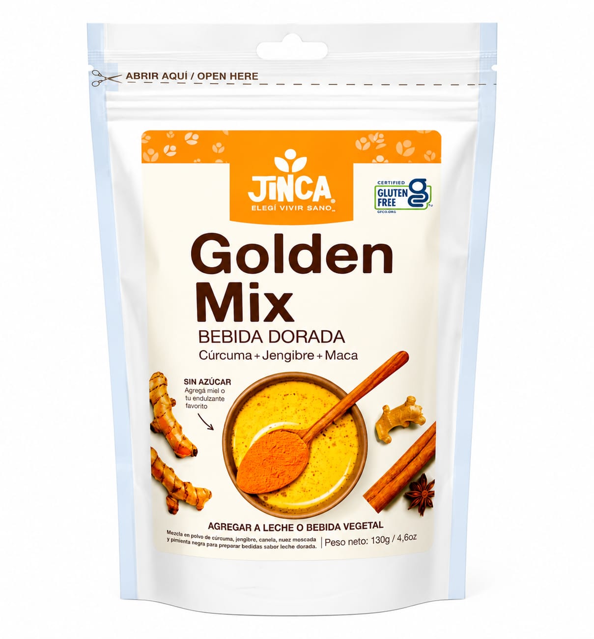 MEZCLA GOLDEN MILK JINCA FOODS 130g
