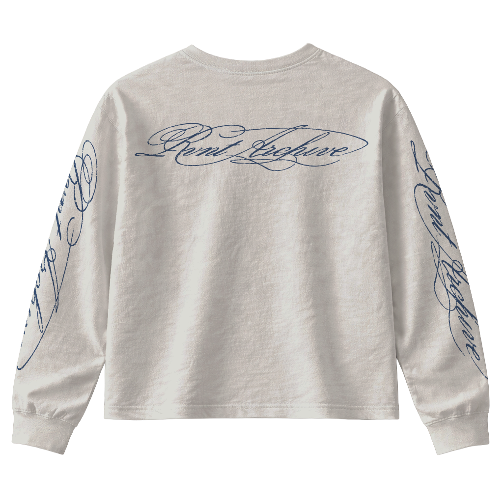 "Year of the Horse" Script Long Sleeve in White