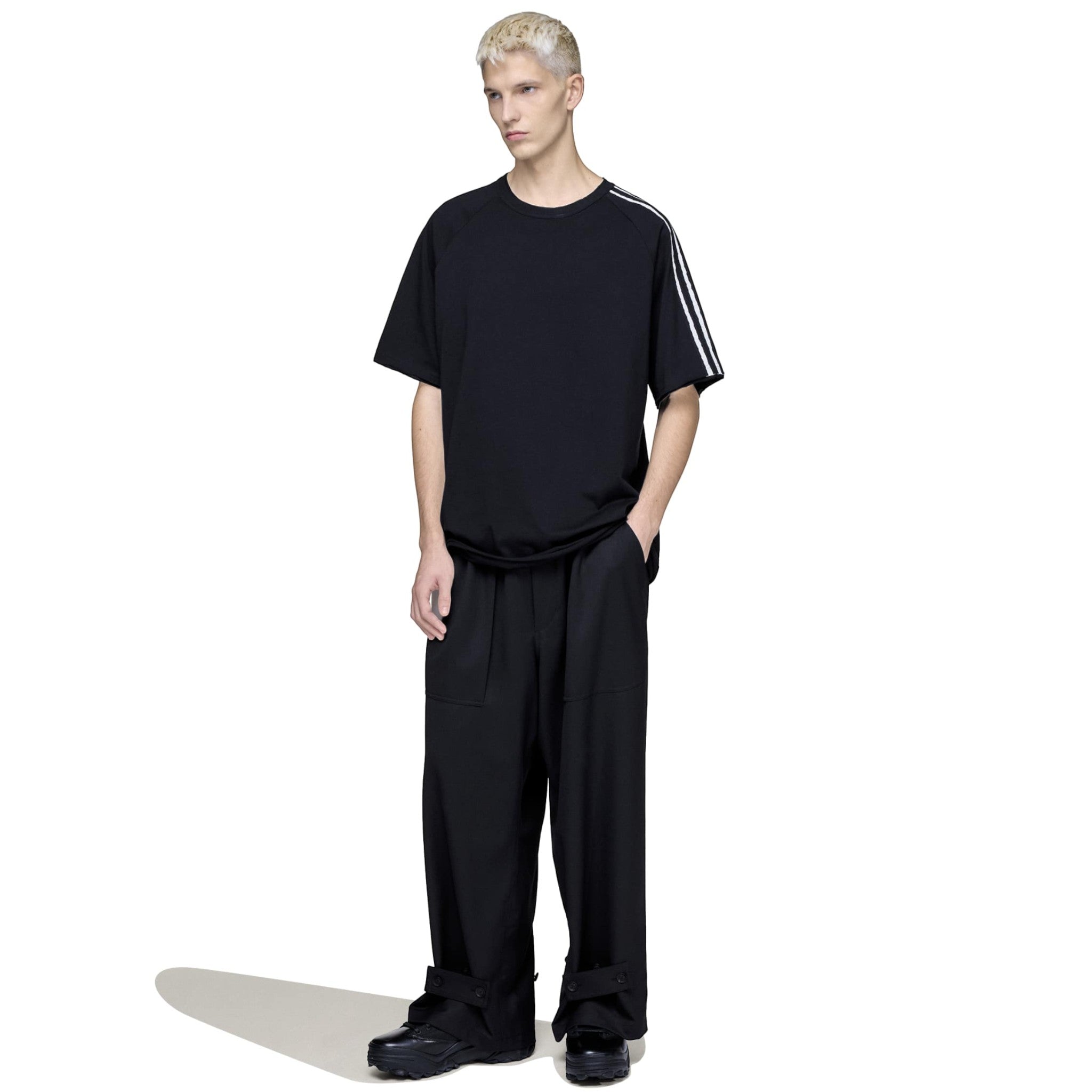 Y-3 RAW EDGE 3-STRIPES SHORT SLEEVE TEE