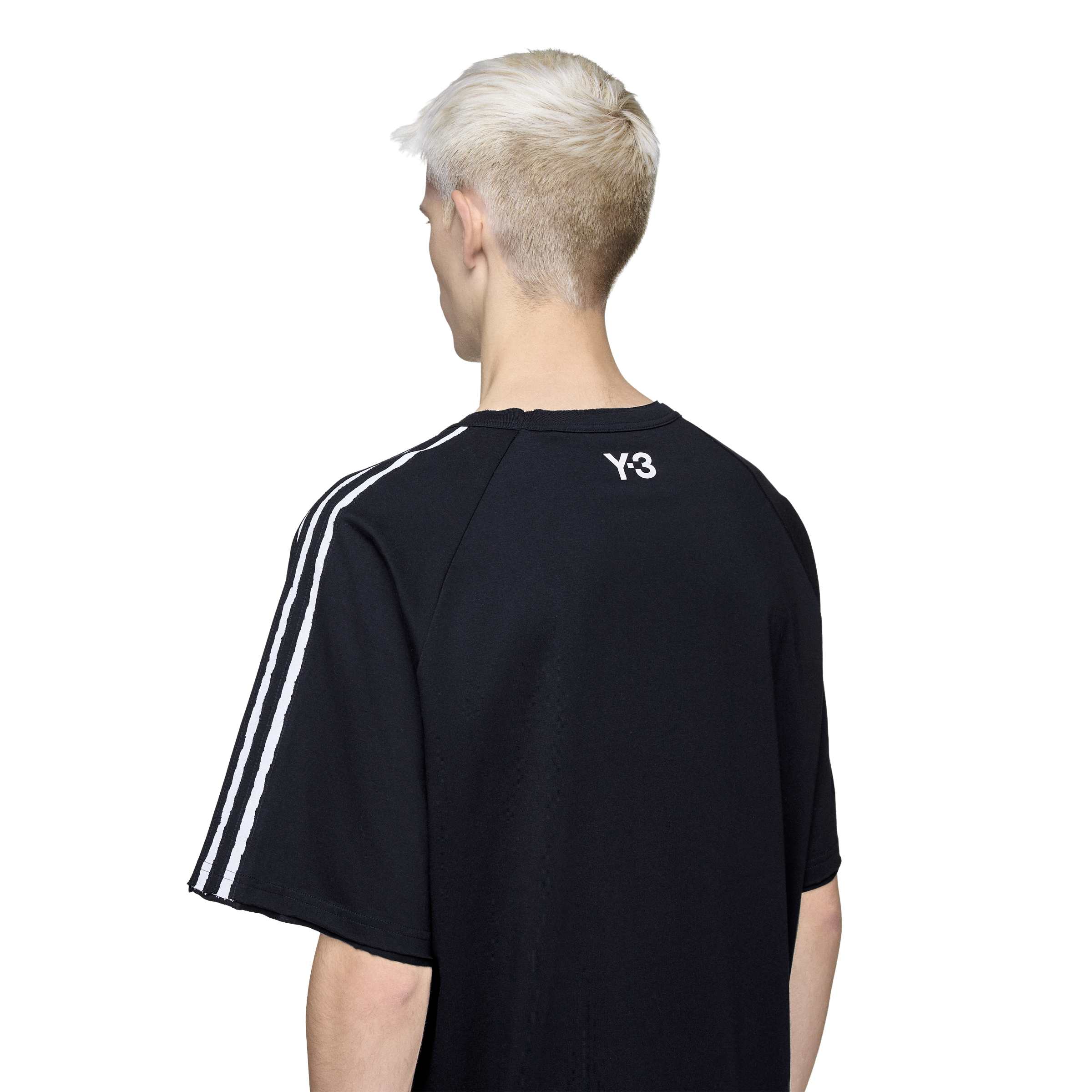 Y-3 RAW EDGE 3-STRIPES SHORT SLEEVE TEE